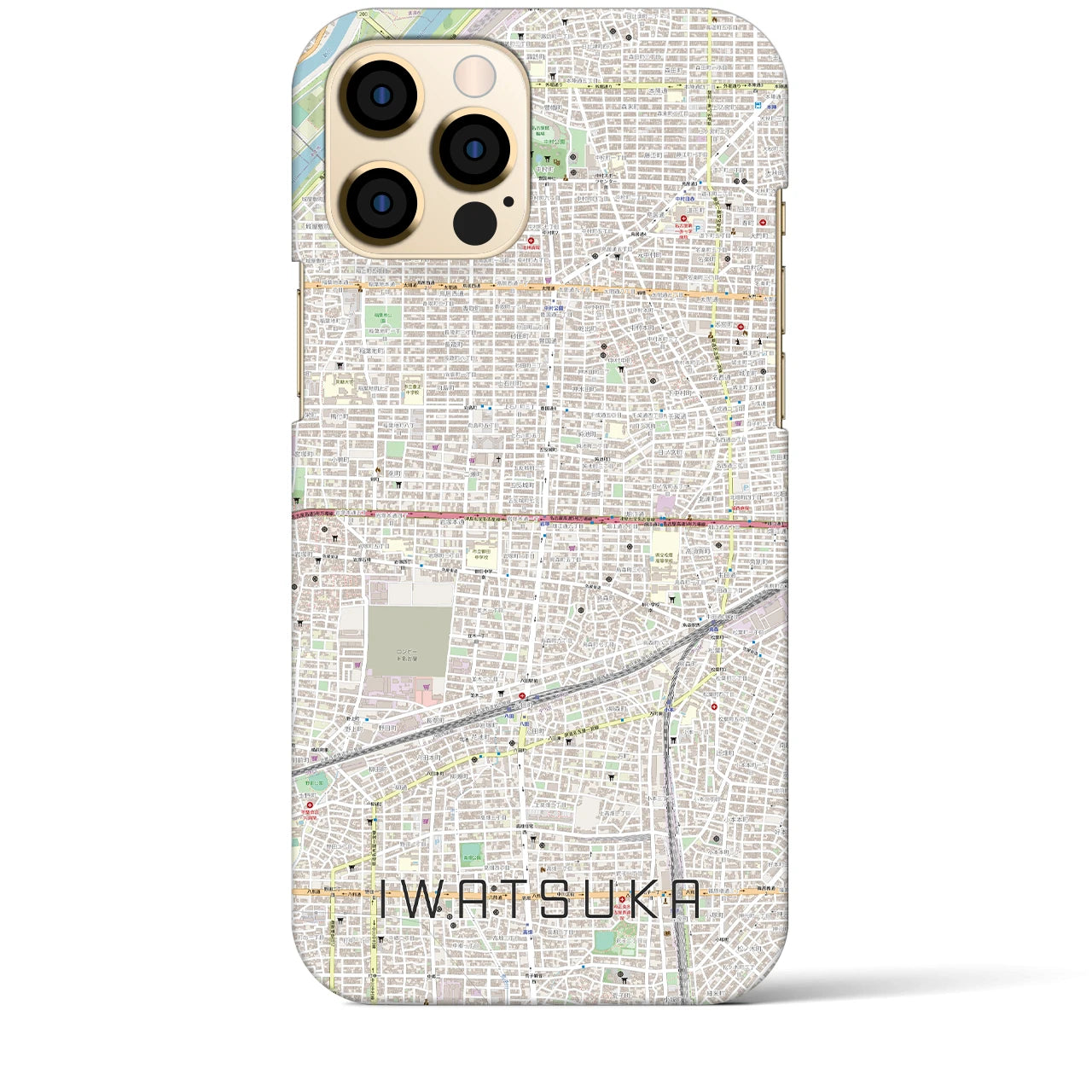 【岩塚(愛知県)】地図柄iPhoneケース(バックカバータイプ)