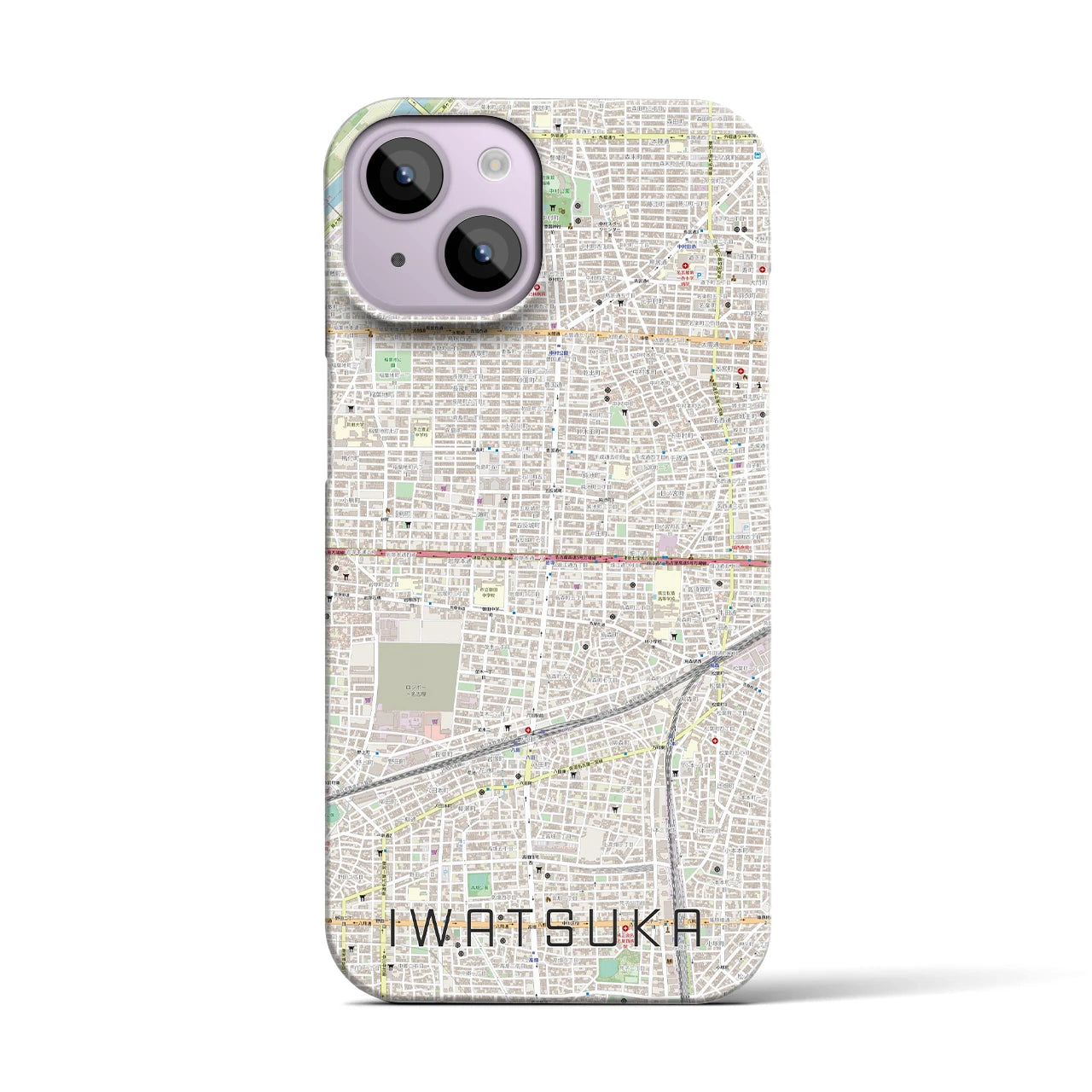 【岩塚(愛知県)】地図柄iPhoneケース(バックカバータイプ)