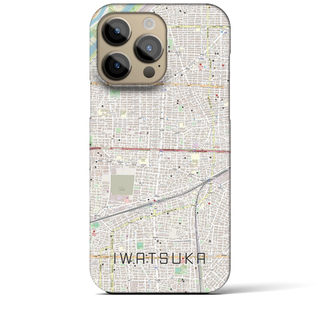 【岩塚(愛知県)】地図柄iPhoneケース(バックカバータイプ)