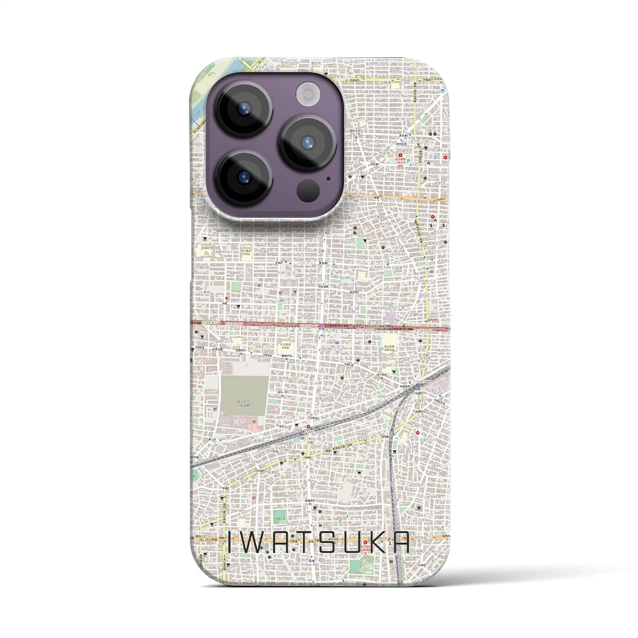 【岩塚(愛知県)】地図柄iPhoneケース(バックカバータイプ)