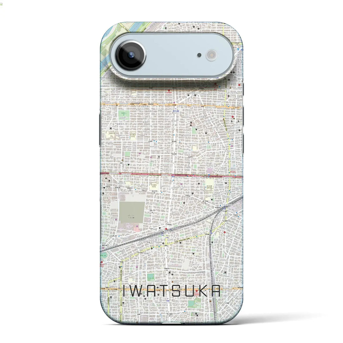 【岩塚(愛知県)】地図柄iPhoneケース(バックカバータイプ)ナチュラル・iPhone 17 Pro Max 用