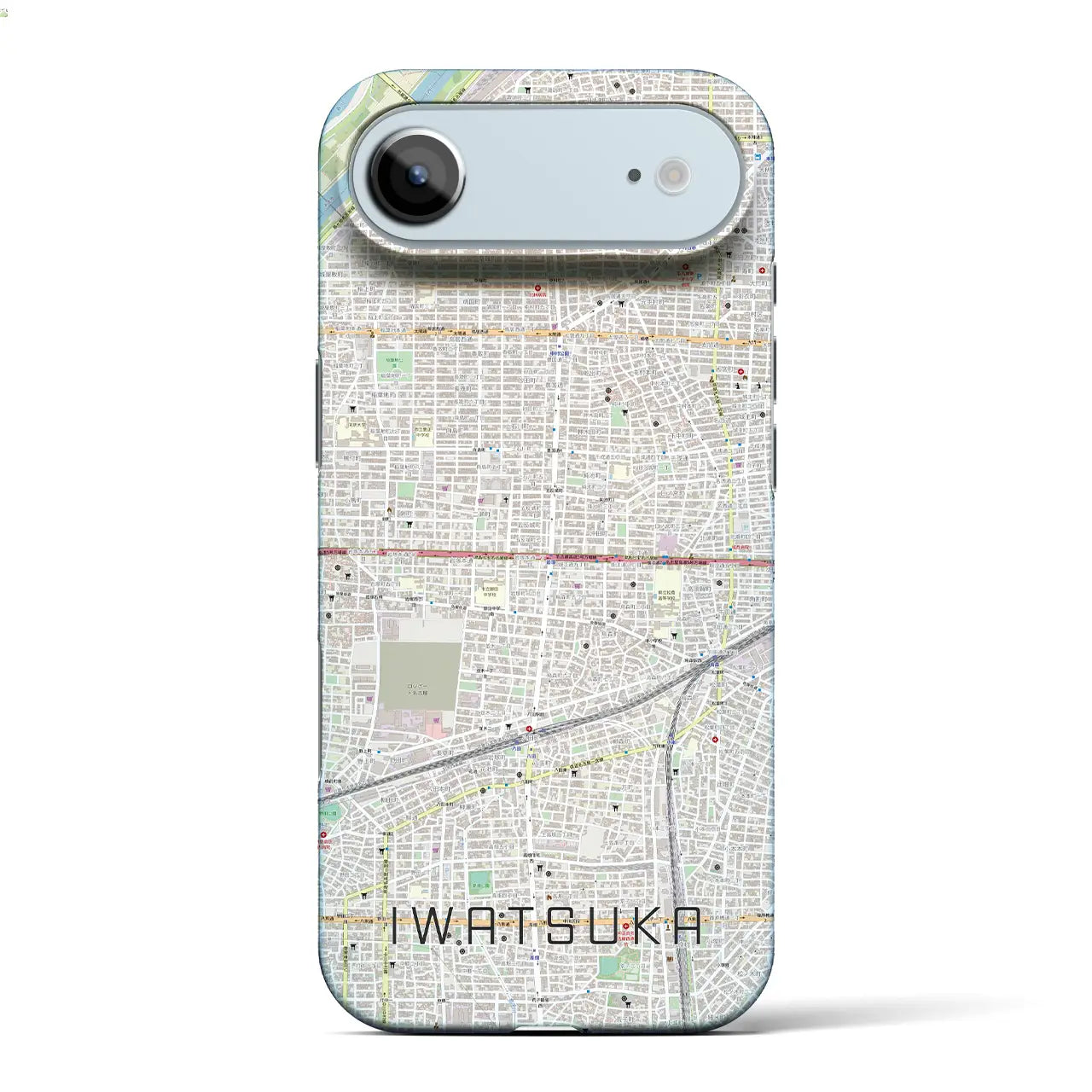 【岩塚(愛知県)】地図柄iPhoneケース(バックカバータイプ)ナチュラル・iPhone 17 Pro Max 用