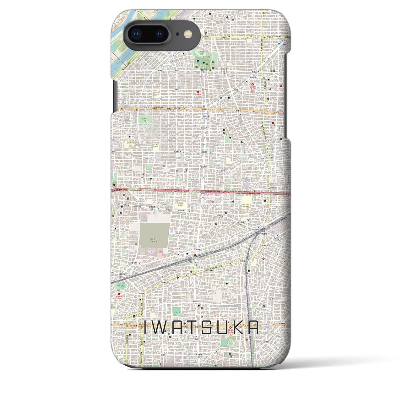 【岩塚(愛知県)】地図柄iPhoneケース(バックカバータイプ)