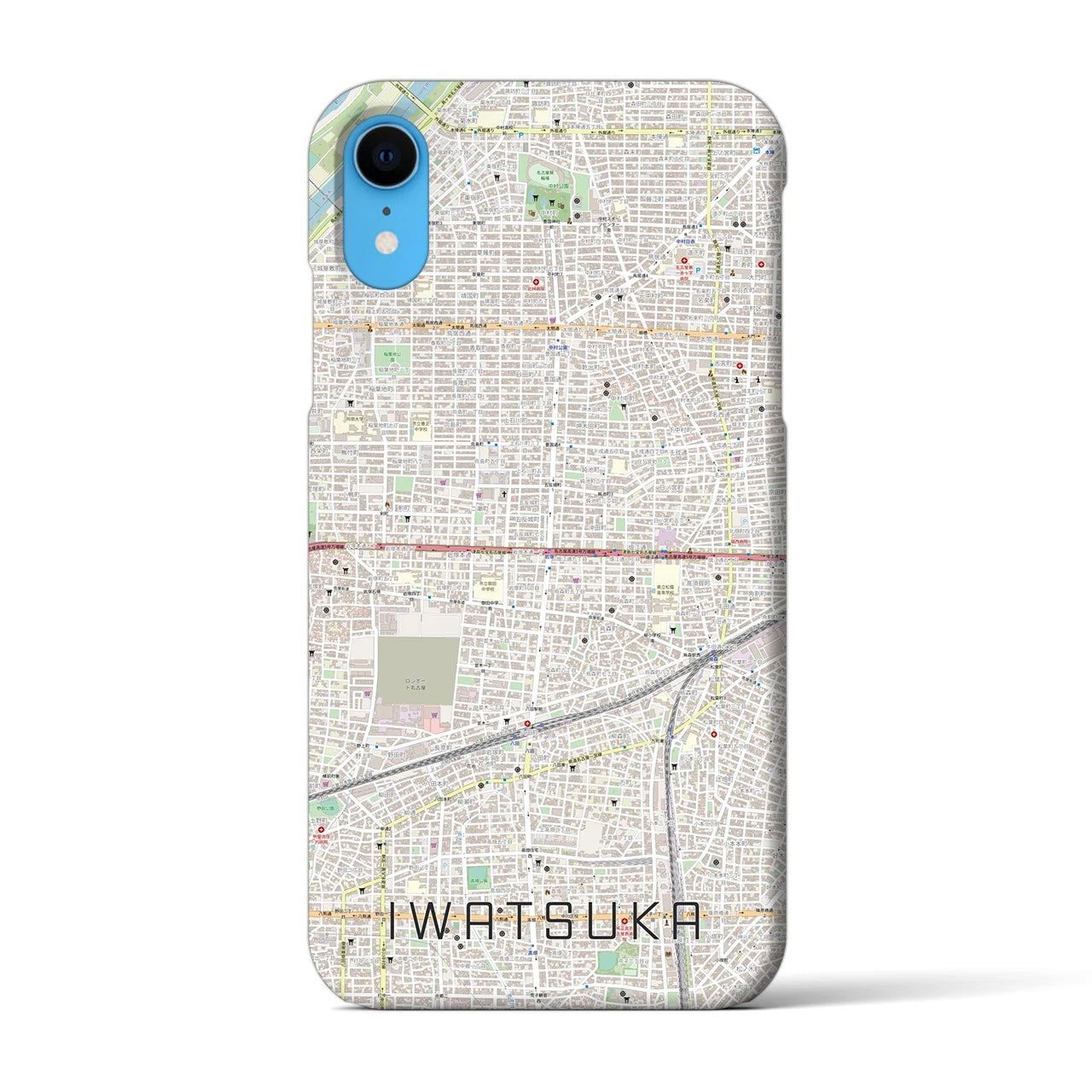 【岩塚(愛知県)】地図柄iPhoneケース(バックカバータイプ)