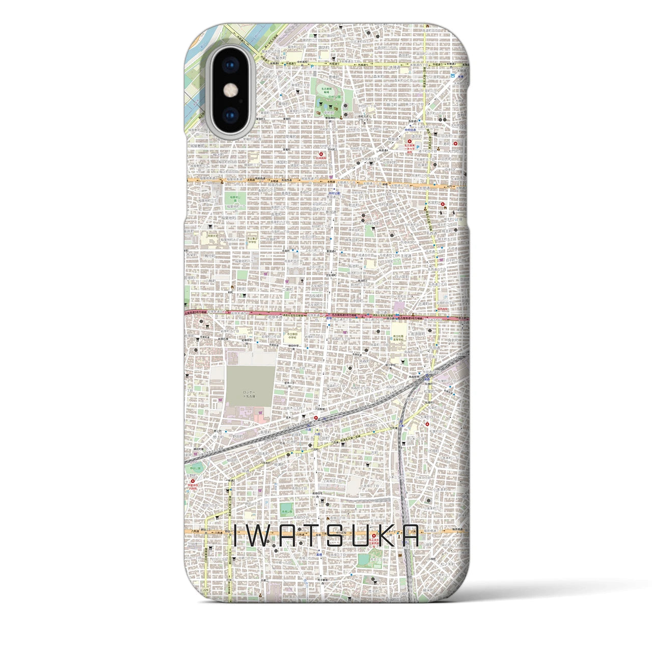 【岩塚(愛知県)】地図柄iPhoneケース(バックカバータイプ)