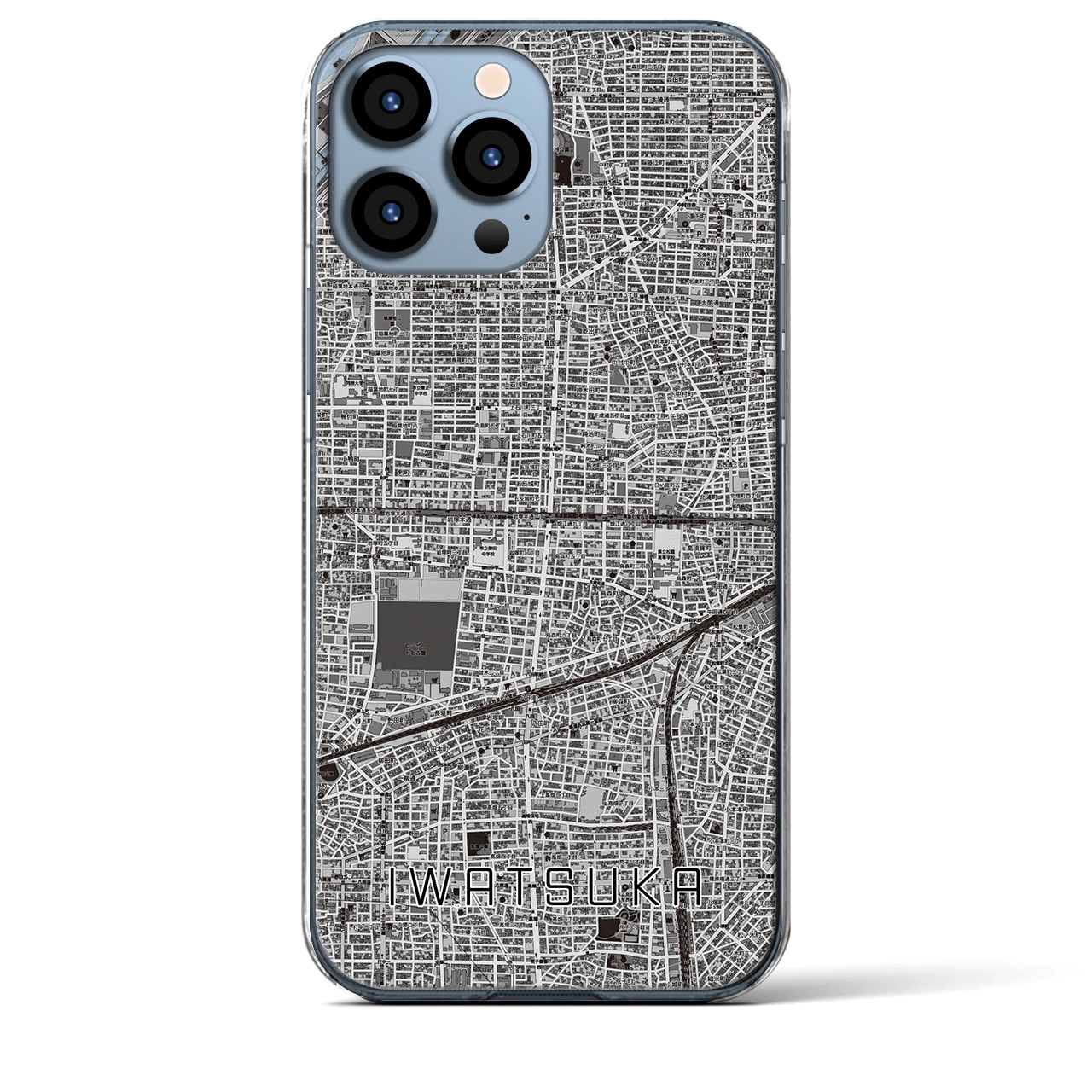【岩塚(愛知県)】地図柄iPhoneケース(クリアタイプ)