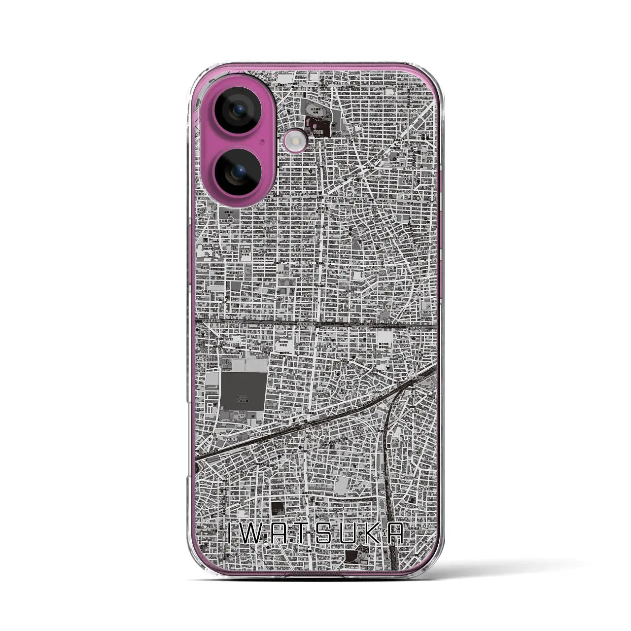 【岩塚(愛知県)】地図柄iPhoneケース(クリアタイプ)