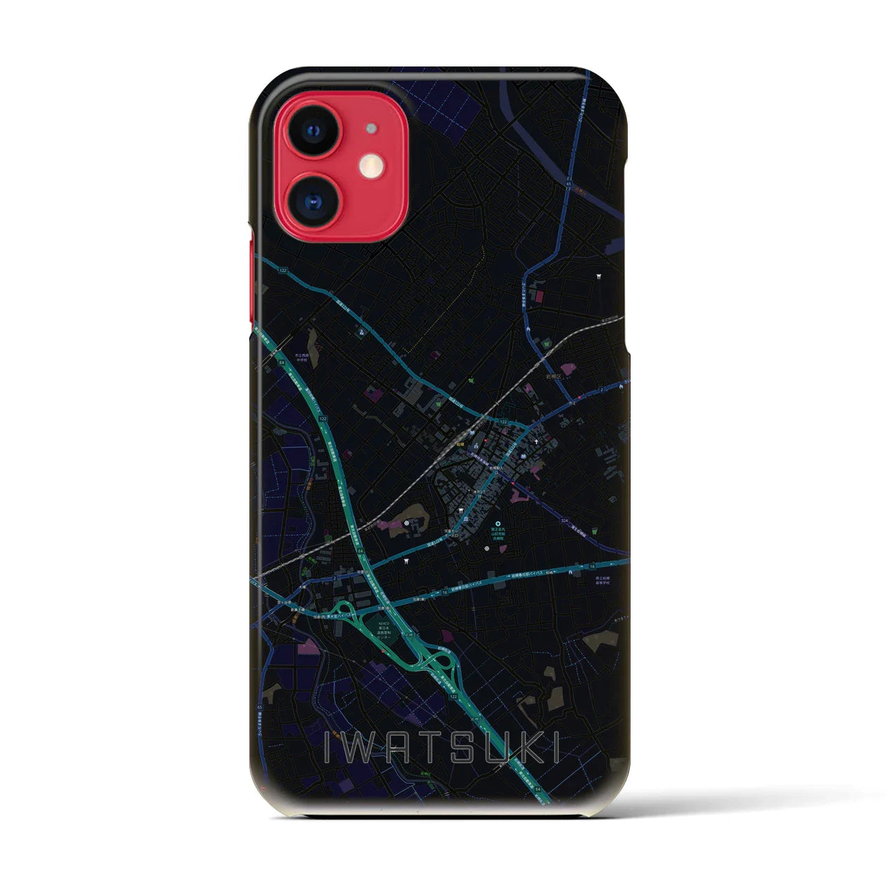 【岩槻(埼玉県)】地図柄iPhoneケース(バックカバータイプ)