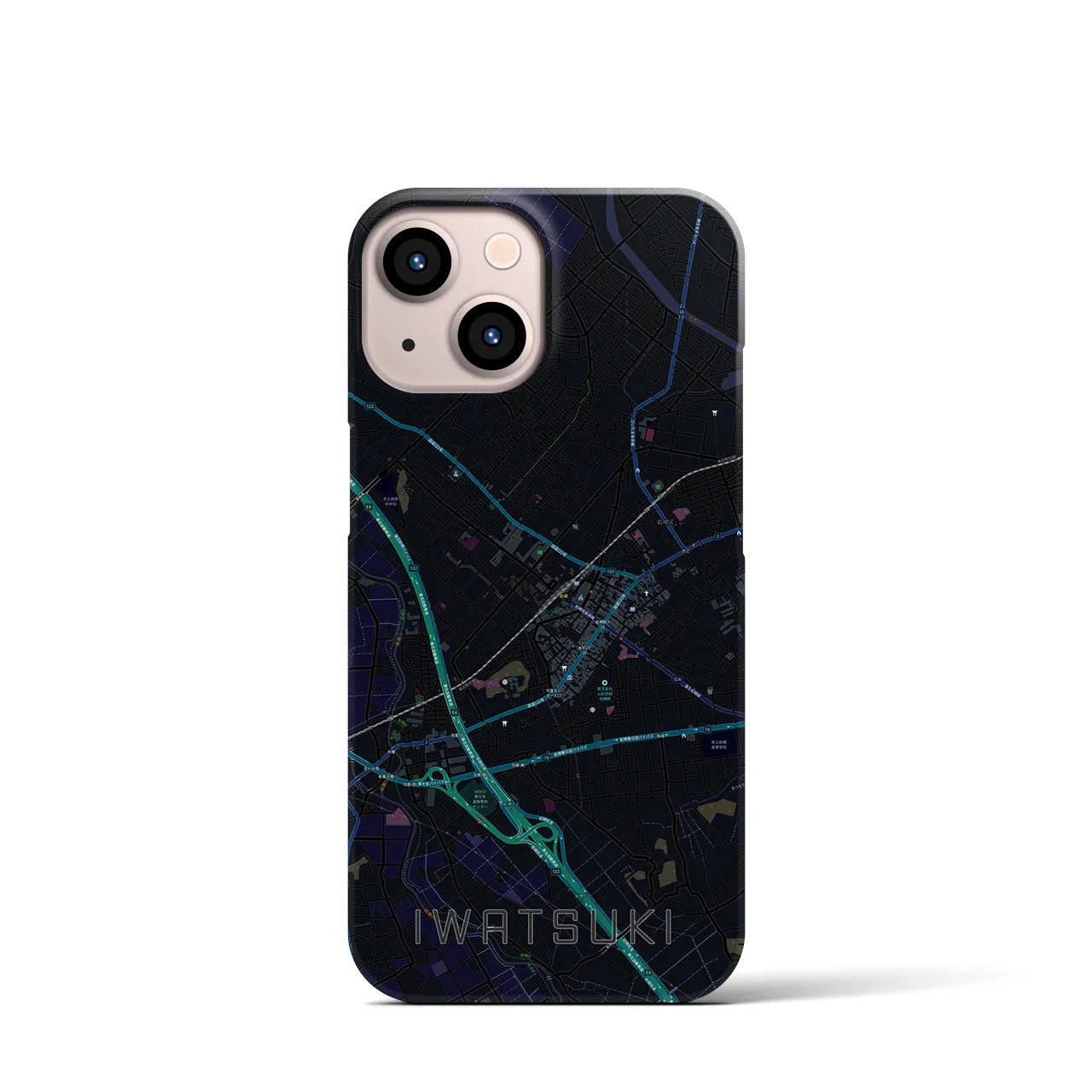 【岩槻(埼玉県)】地図柄iPhoneケース(バックカバータイプ)