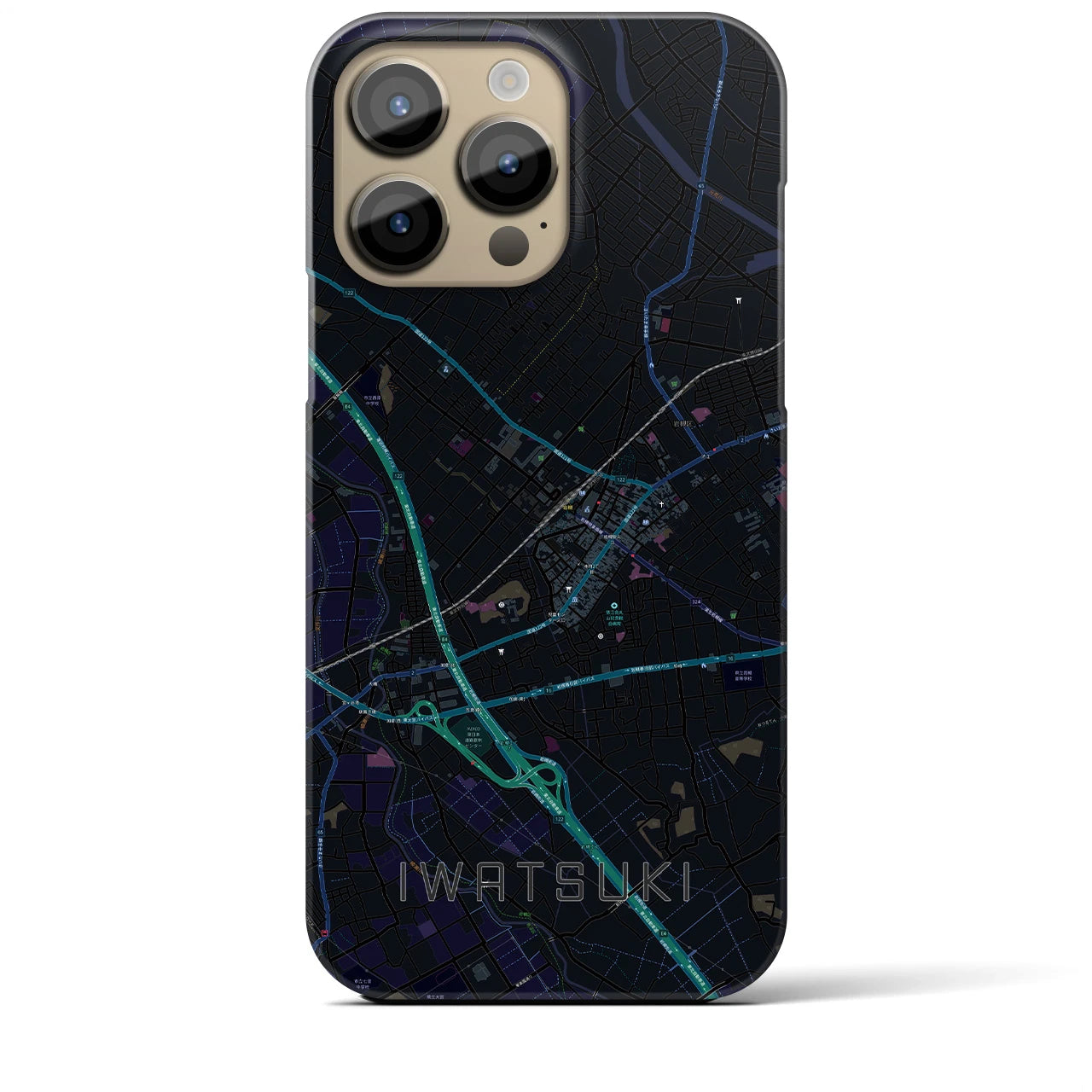【岩槻(埼玉県)】地図柄iPhoneケース(バックカバータイプ)