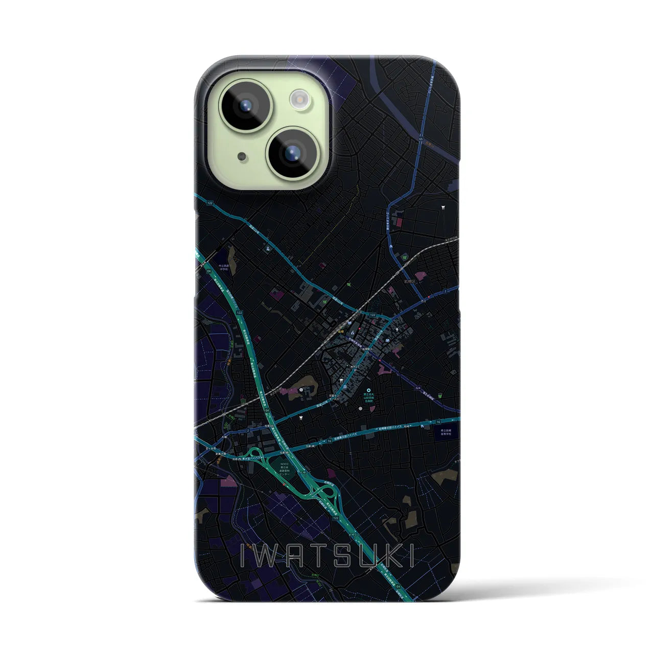 【岩槻(埼玉県)】地図柄iPhoneケース(バックカバータイプ)