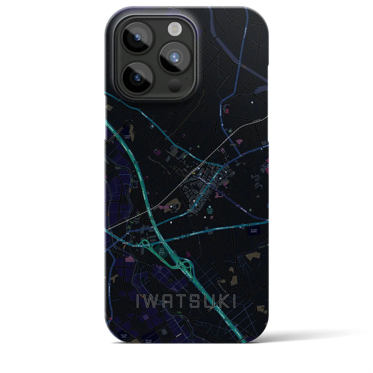 【岩槻(埼玉県)】地図柄iPhoneケース(バックカバータイプ)