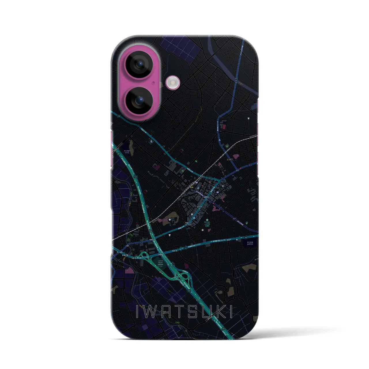 【岩槻(埼玉県)】地図柄iPhoneケース(バックカバータイプ)
