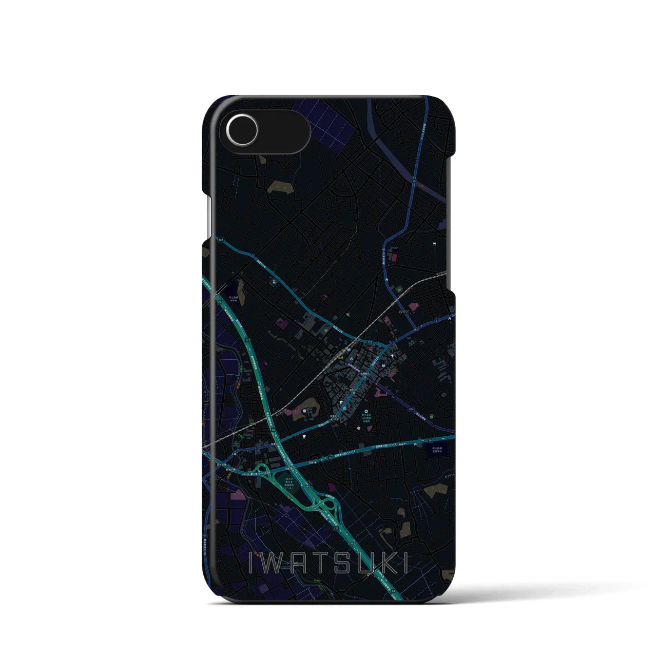 【岩槻(埼玉県)】地図柄iPhoneケース(バックカバータイプ)