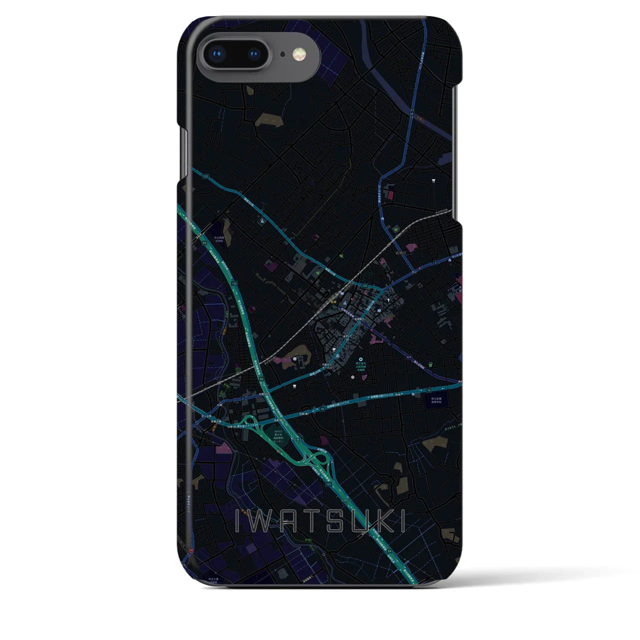 【岩槻(埼玉県)】地図柄iPhoneケース(バックカバータイプ)