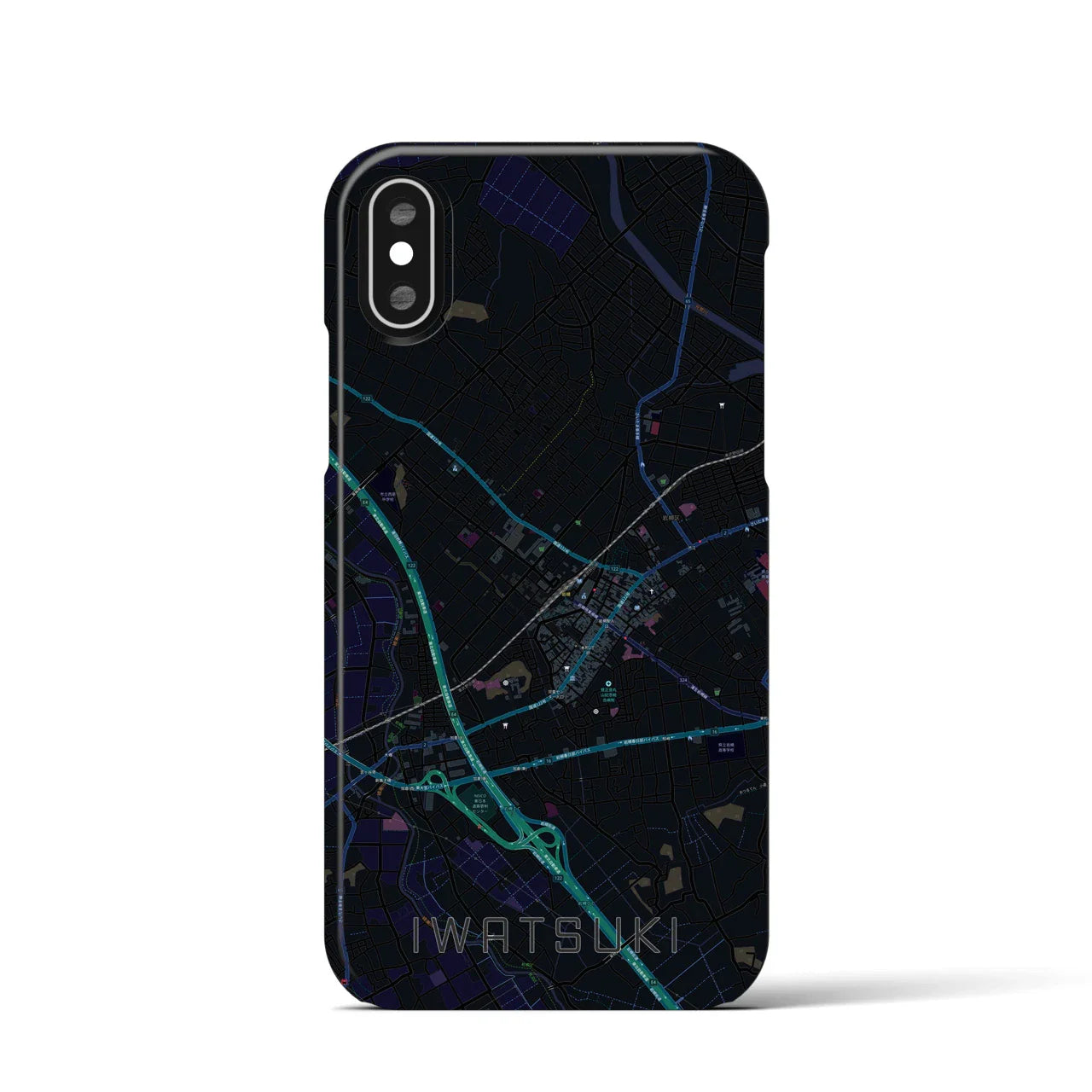 【岩槻(埼玉県)】地図柄iPhoneケース(バックカバータイプ)