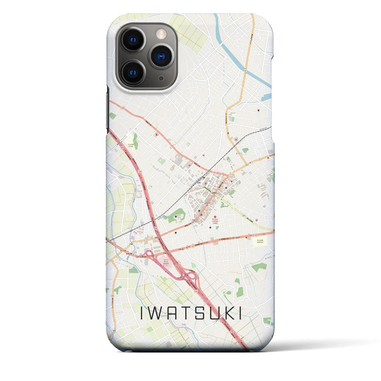 【岩槻(埼玉県)】地図柄iPhoneケース(バックカバータイプ)
