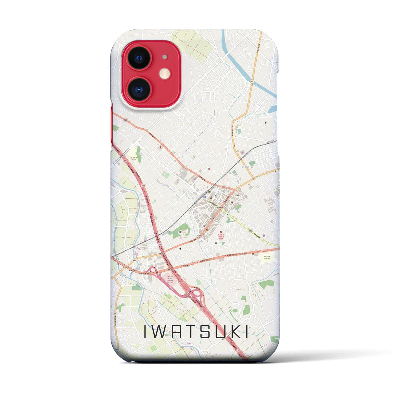 【岩槻(埼玉県)】地図柄iPhoneケース(バックカバータイプ)