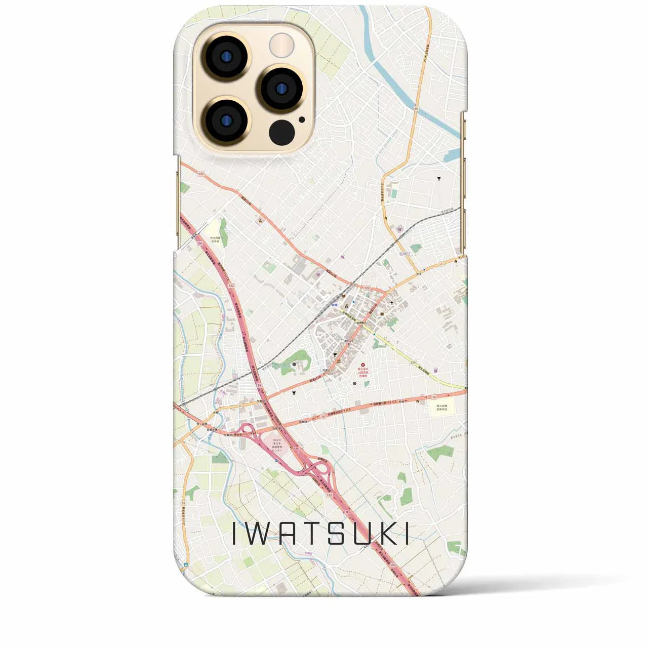 【岩槻(埼玉県)】地図柄iPhoneケース(バックカバータイプ)