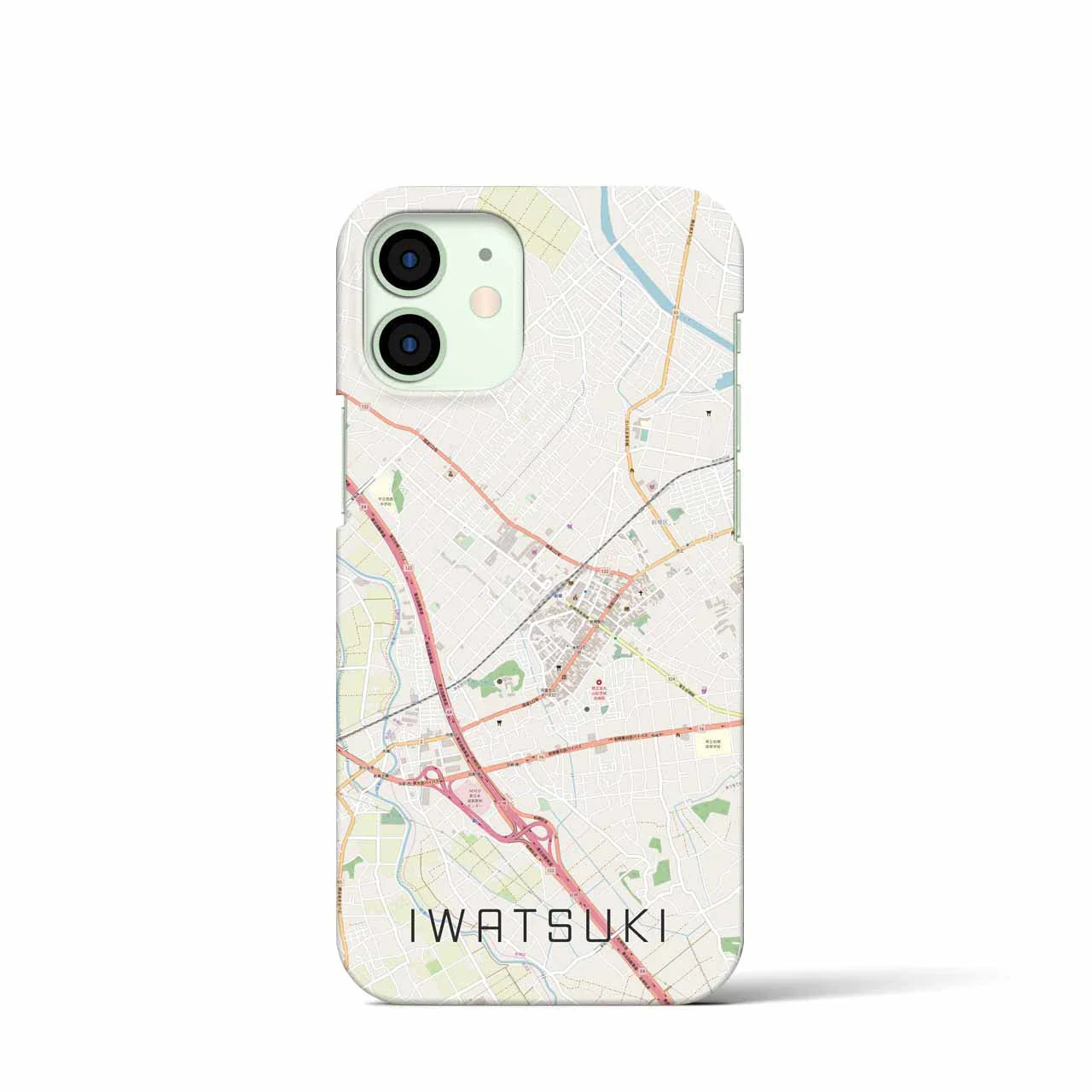 【岩槻(埼玉県)】地図柄iPhoneケース(バックカバータイプ)