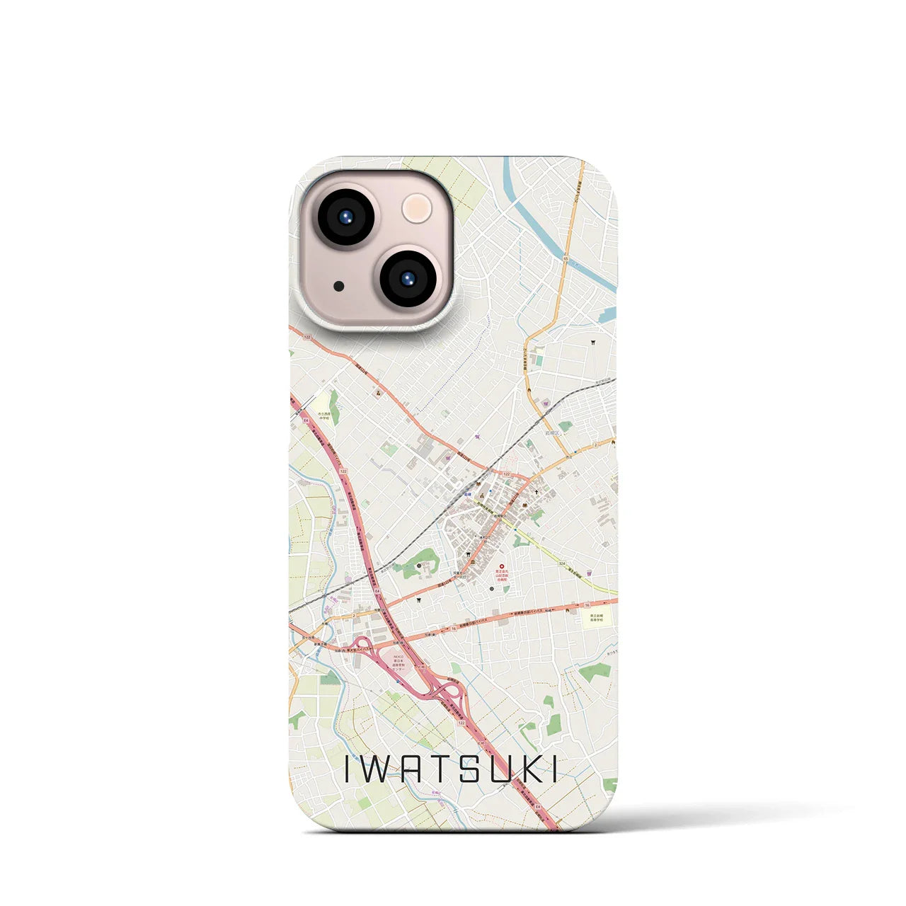 【岩槻(埼玉県)】地図柄iPhoneケース(バックカバータイプ)