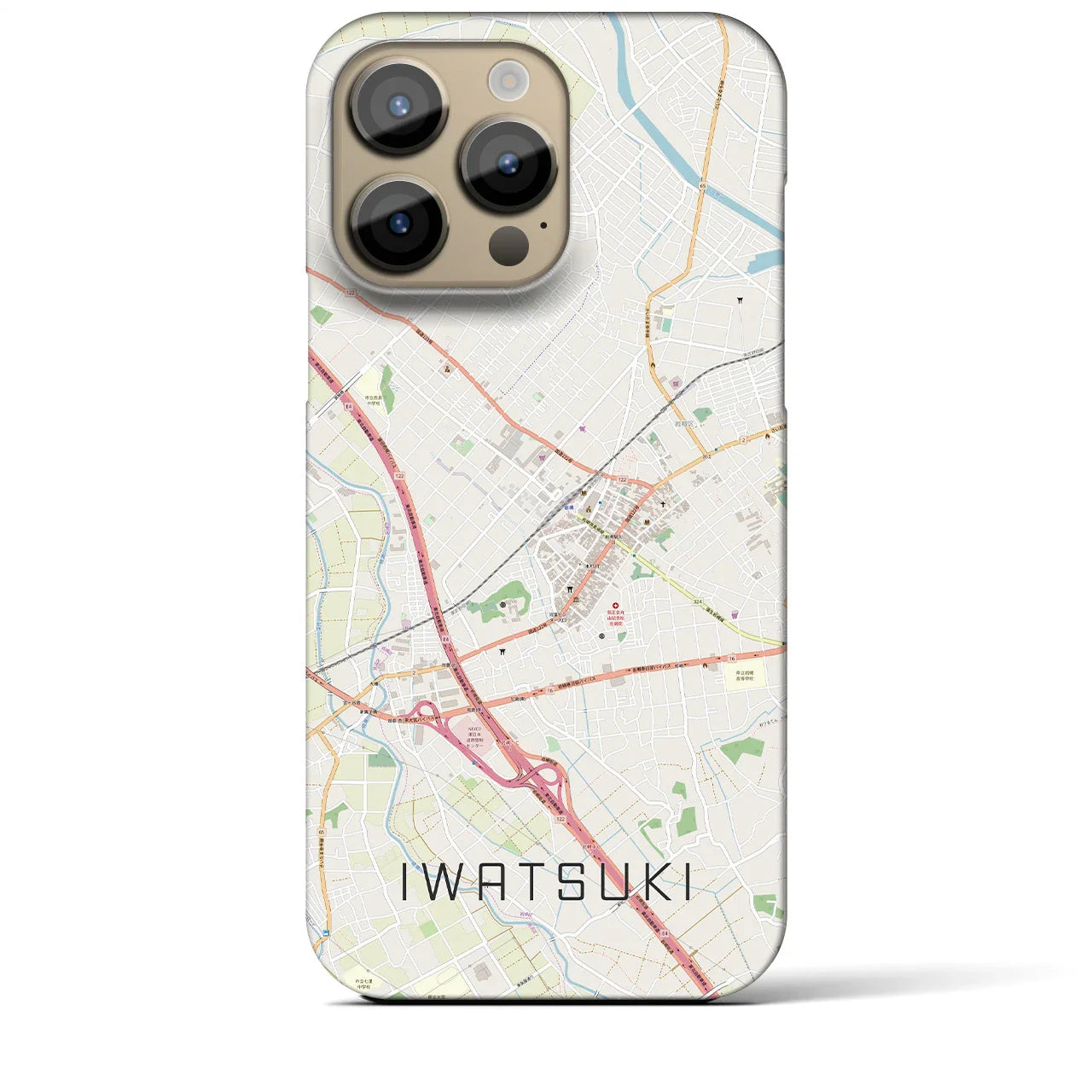 【岩槻(埼玉県)】地図柄iPhoneケース(バックカバータイプ)
