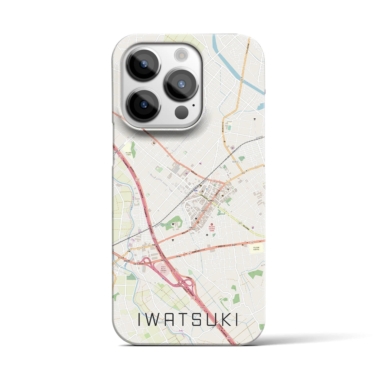 【岩槻(埼玉県)】地図柄iPhoneケース(バックカバータイプ)