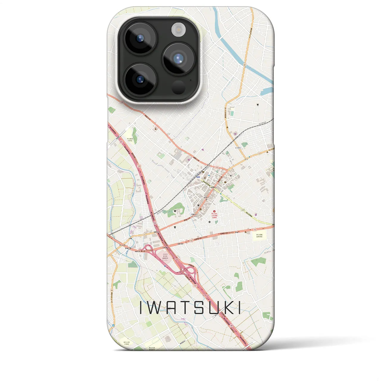 【岩槻(埼玉県)】地図柄iPhoneケース(バックカバータイプ)