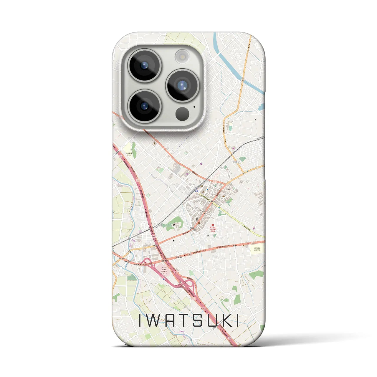 【岩槻(埼玉県)】地図柄iPhoneケース(バックカバータイプ)