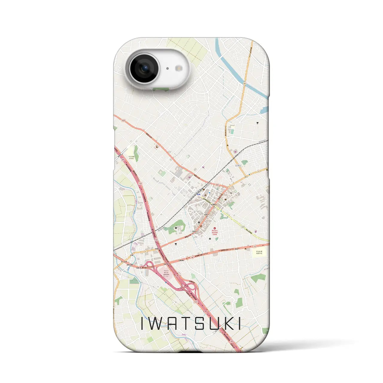 【岩槻(埼玉県)】地図柄iPhoneケース(バックカバータイプ)