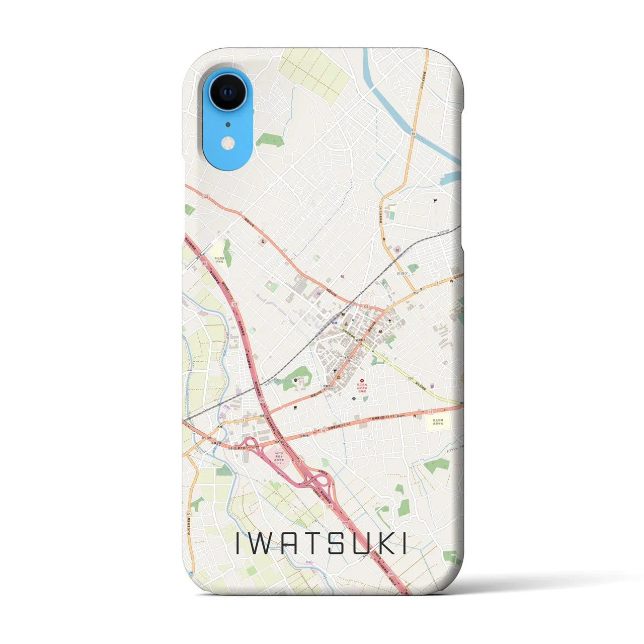 【岩槻(埼玉県)】地図柄iPhoneケース(バックカバータイプ)