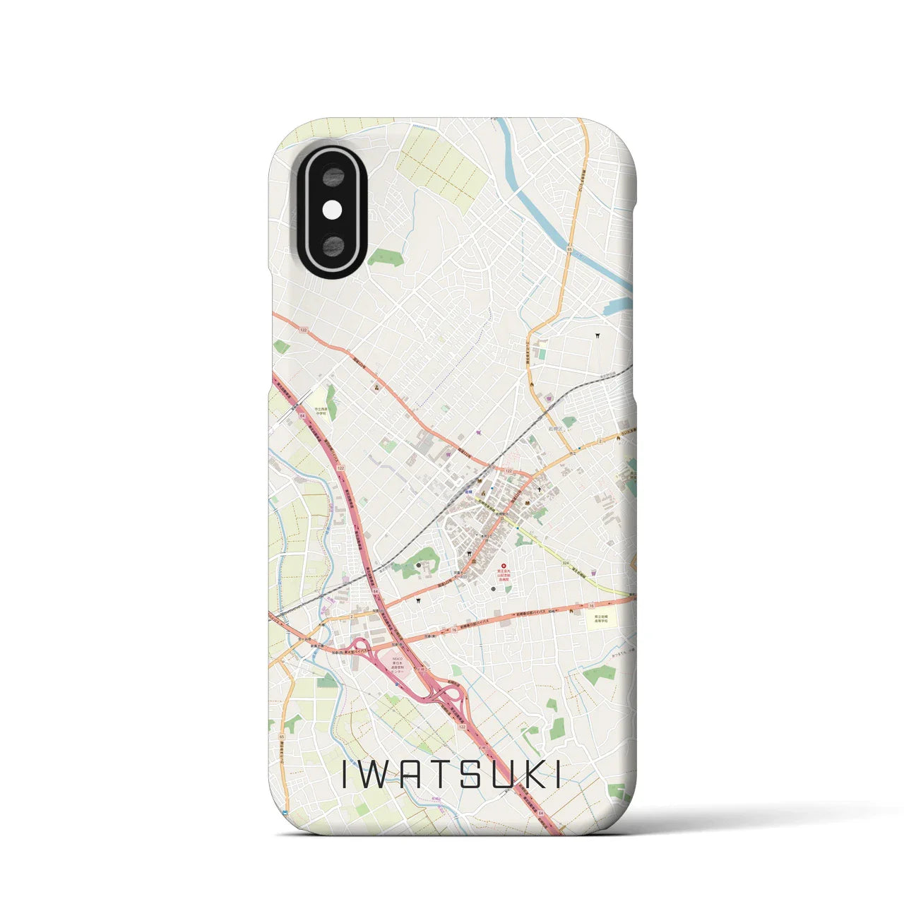【岩槻(埼玉県)】地図柄iPhoneケース(バックカバータイプ)