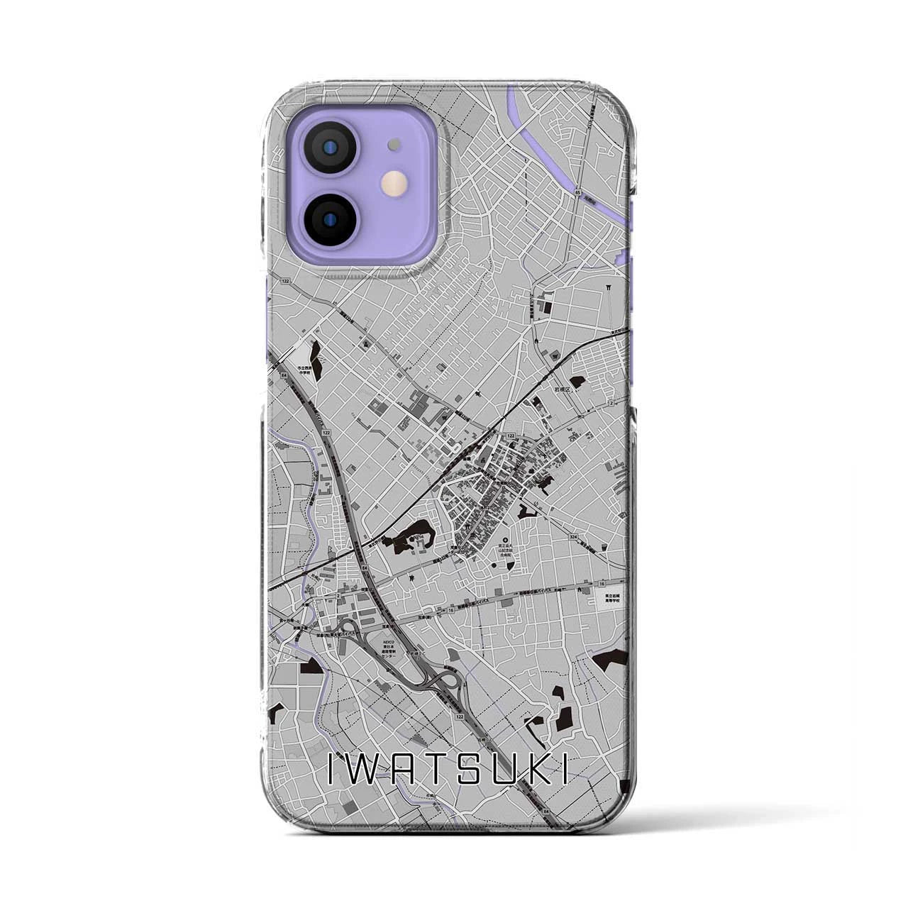 【岩槻(埼玉県)】地図柄iPhoneケース(クリアタイプ)