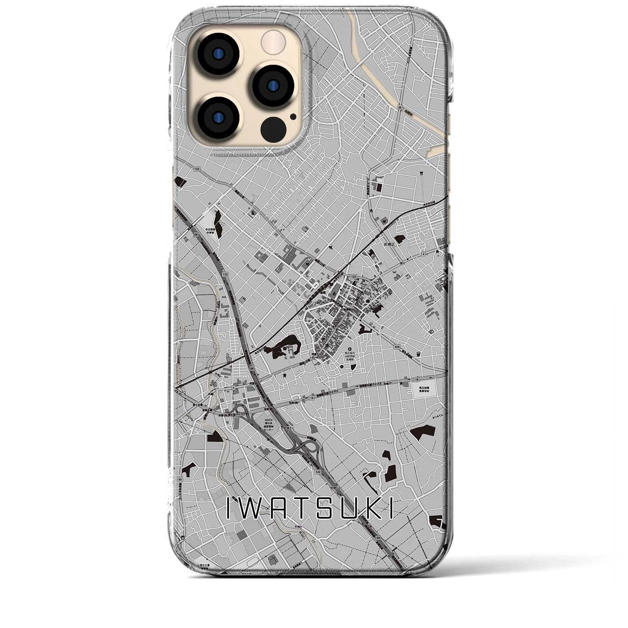 【岩槻(埼玉県)】地図柄iPhoneケース(クリアタイプ)