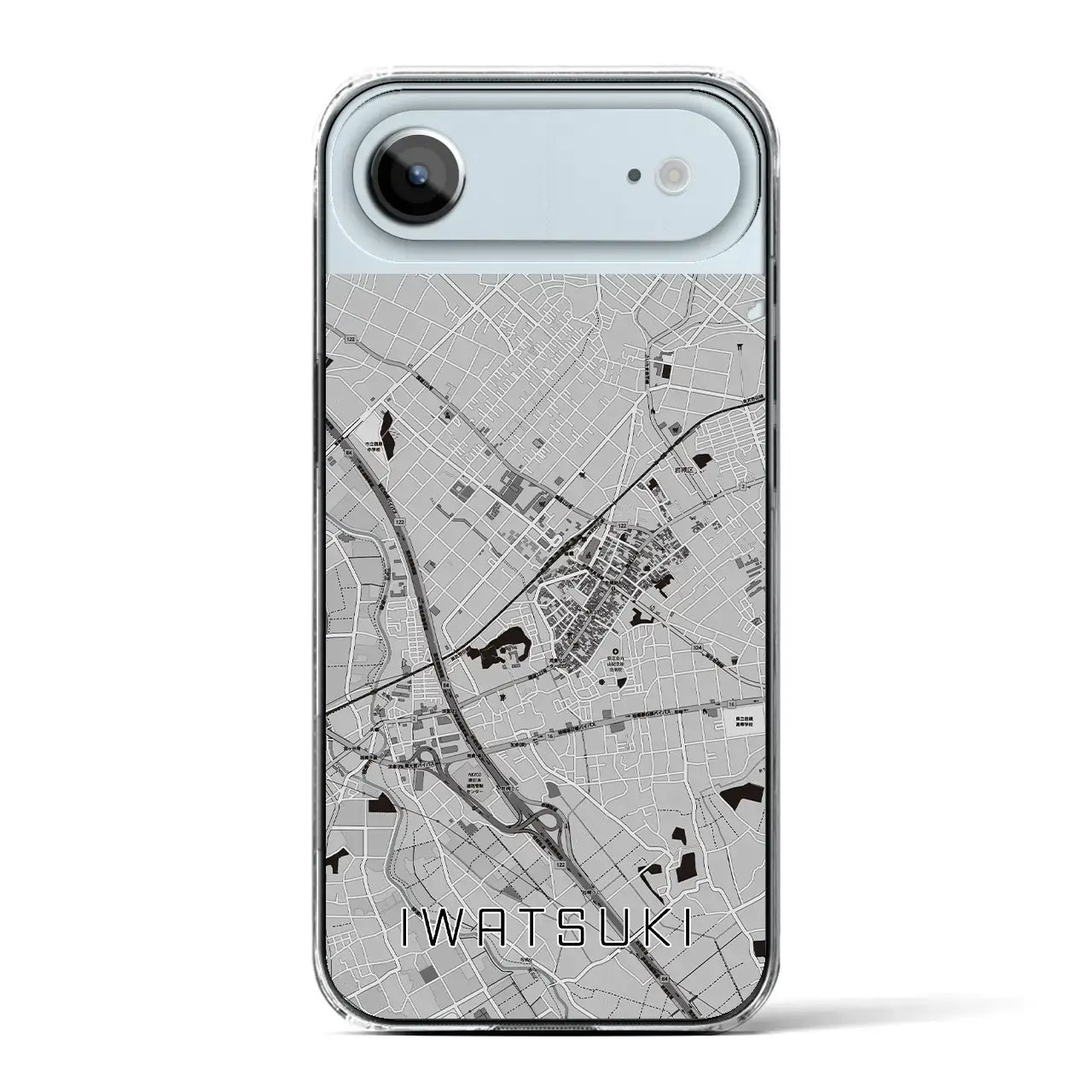 【岩槻(埼玉県)】地図柄iPhoneケース(クリアタイプ)