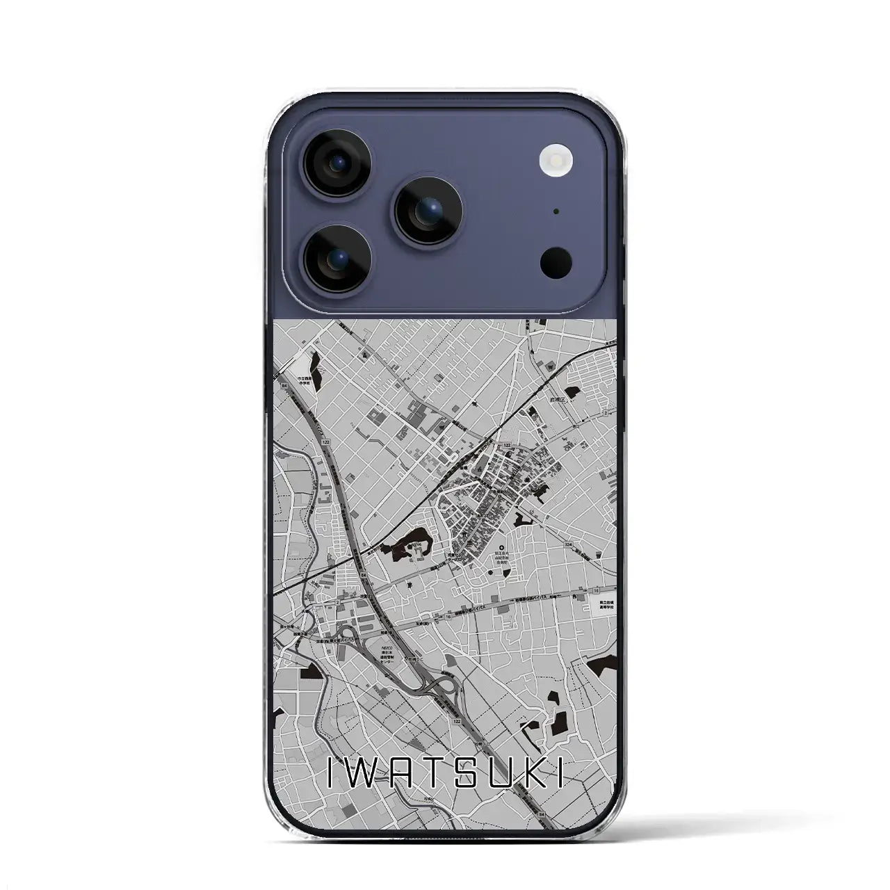 【岩槻(埼玉県)】地図柄iPhoneケース(クリアタイプ)