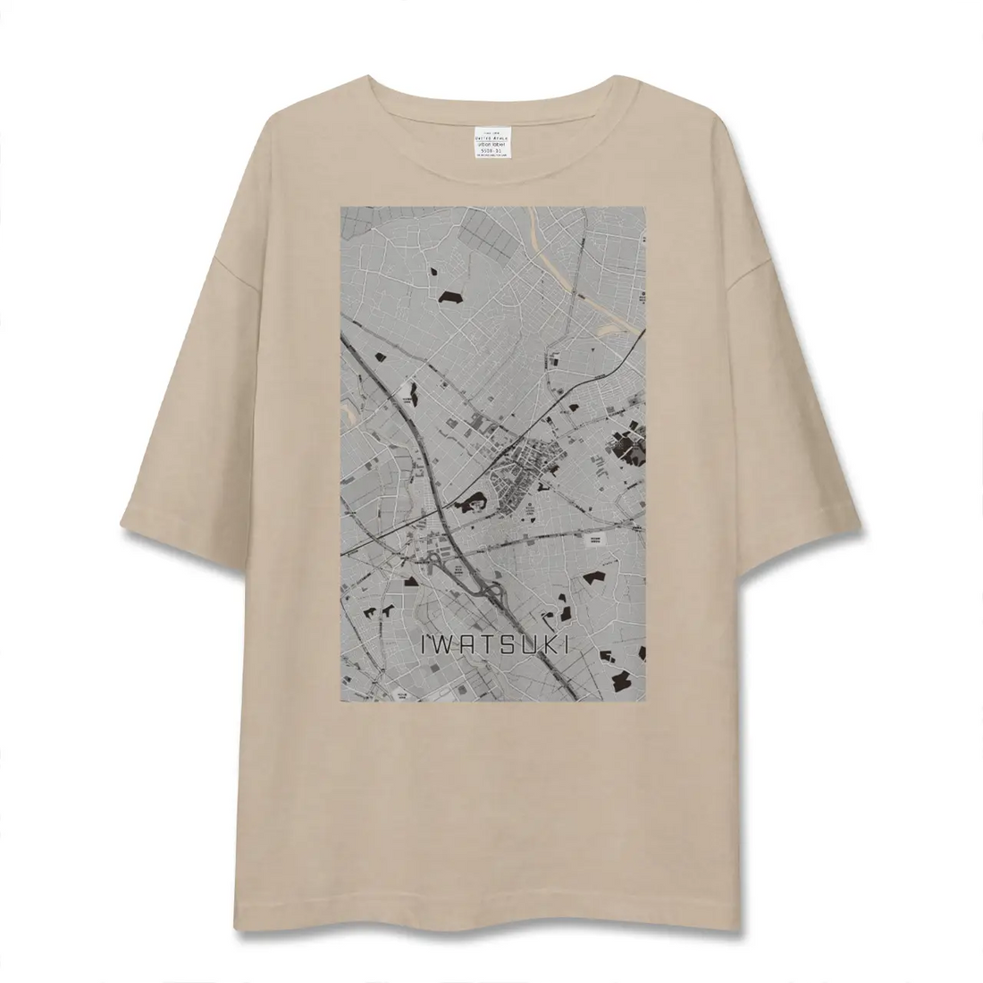 【岩槻(埼玉県)】地図柄ビッグシルエットTシャツ