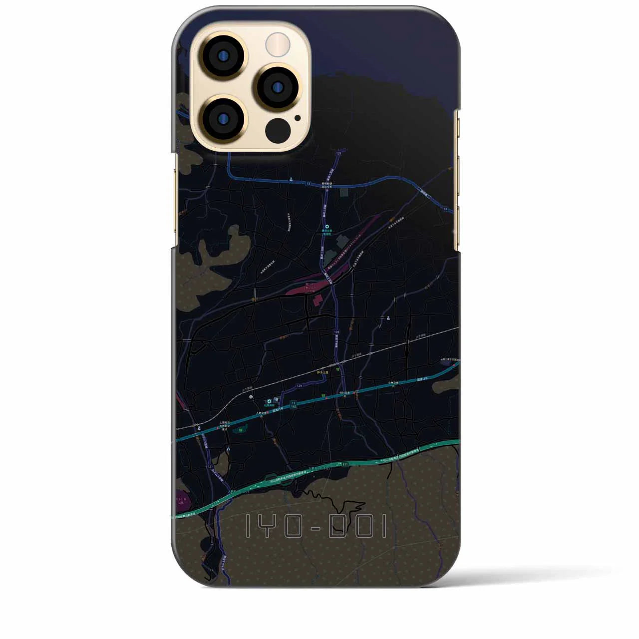 【伊予土居(愛媛県)】地図柄iPhoneケース(バックカバータイプ)
