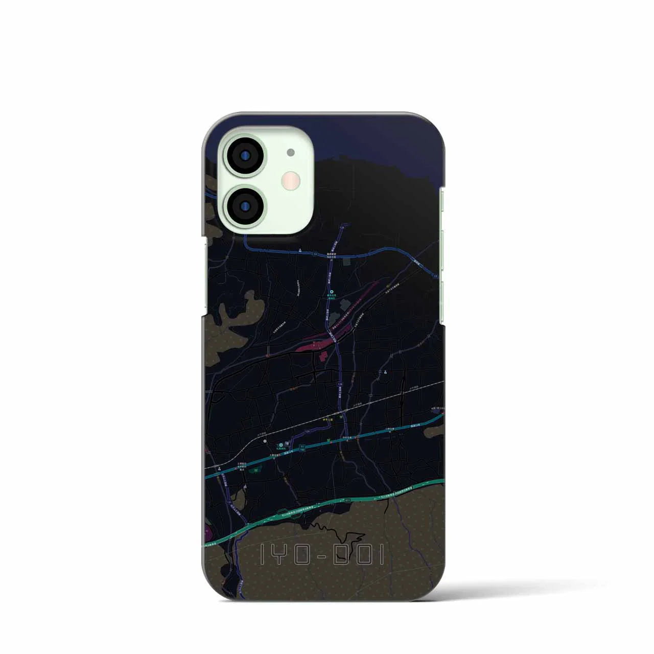 【伊予土居(愛媛県)】地図柄iPhoneケース(バックカバータイプ)