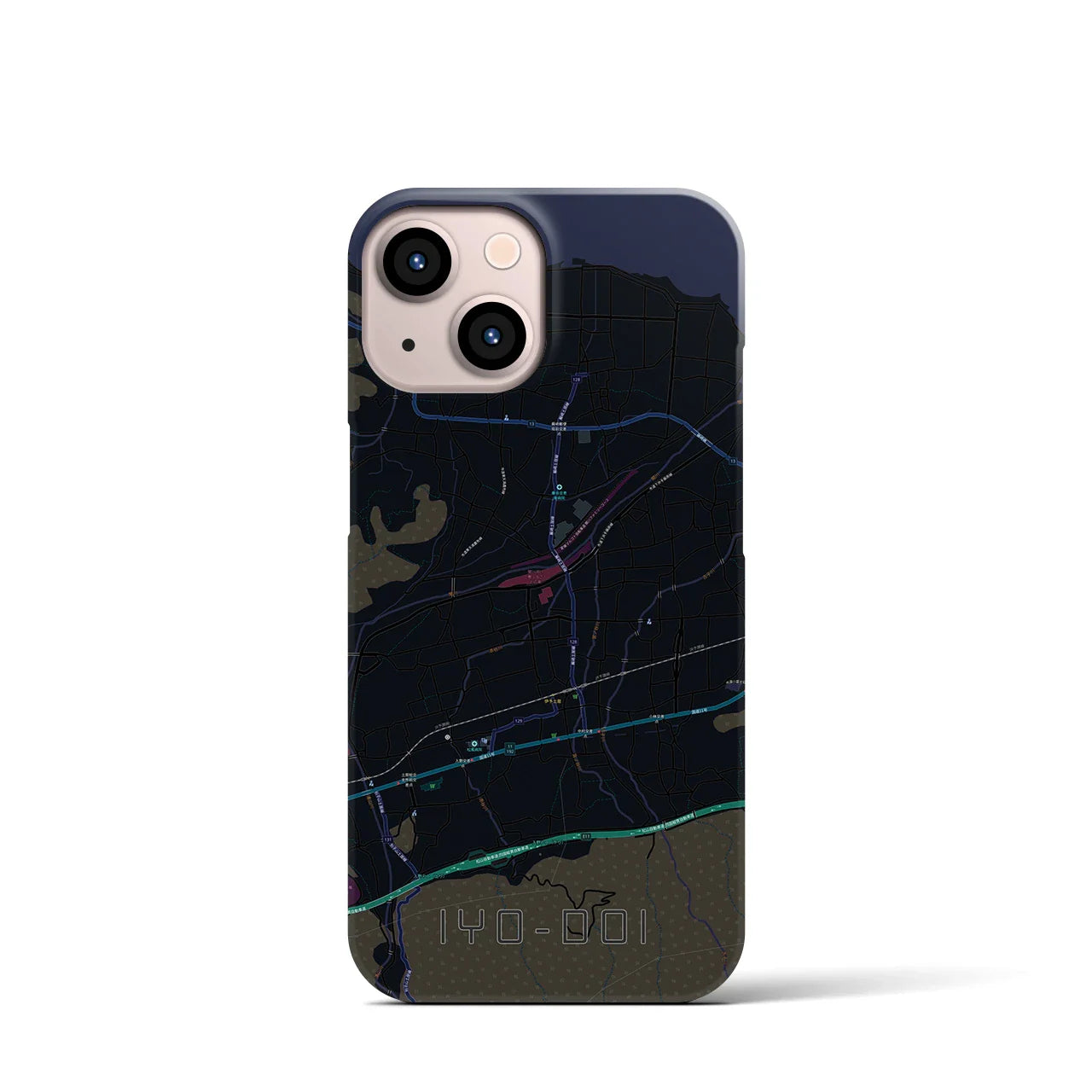 【伊予土居(愛媛県)】地図柄iPhoneケース(バックカバータイプ)