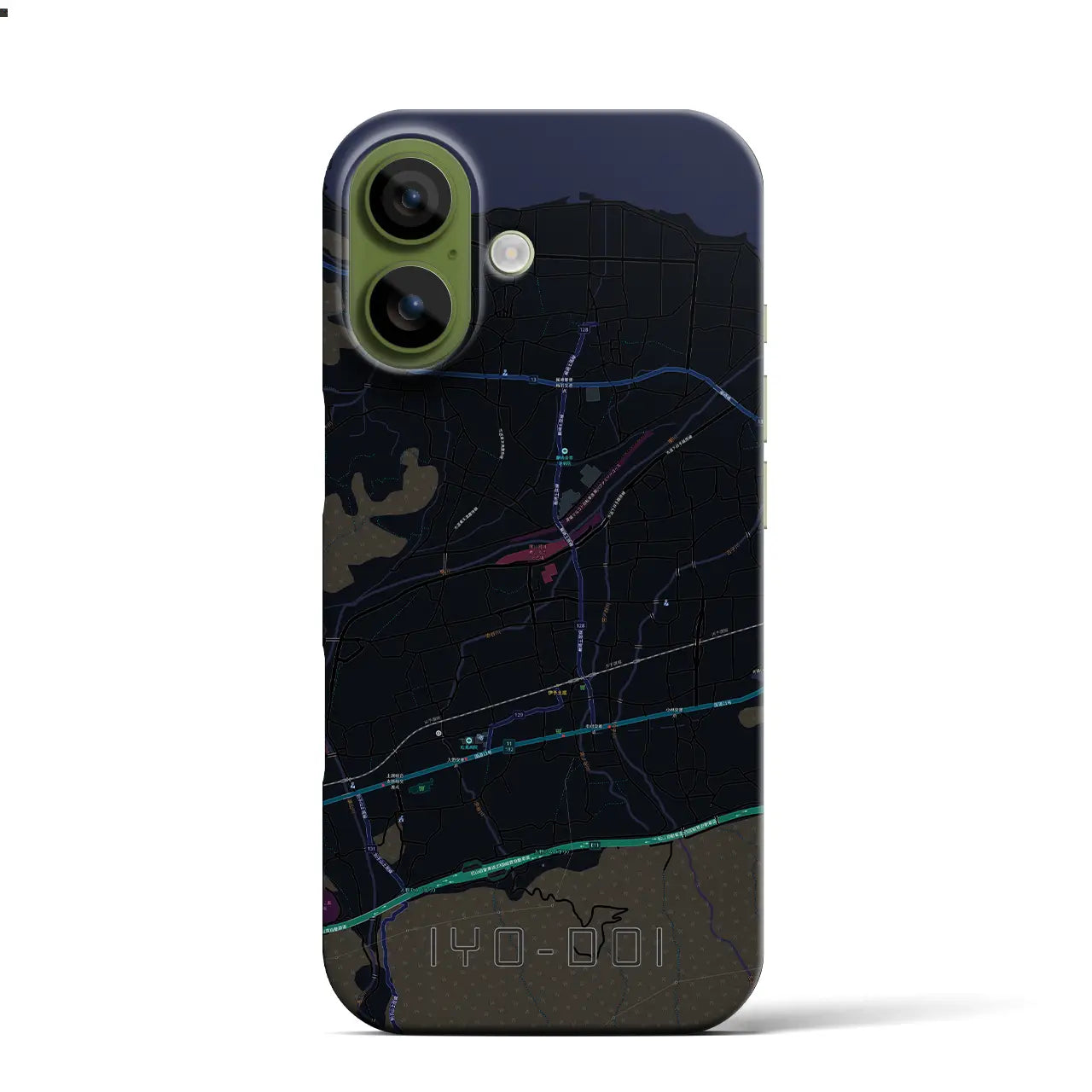 【伊予土居(愛媛県)】地図柄iPhoneケース(バックカバータイプ)