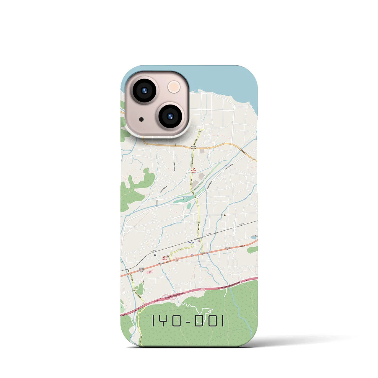 【伊予土居(愛媛県)】地図柄iPhoneケース(バックカバータイプ)