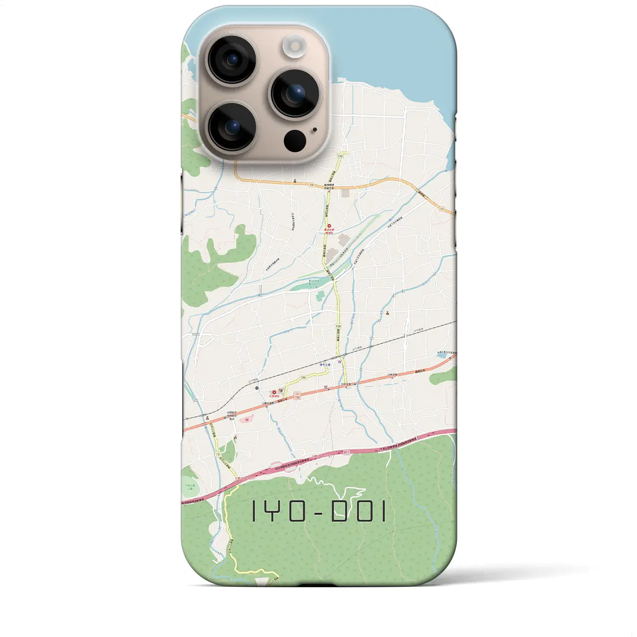 【伊予土居(愛媛県)】地図柄iPhoneケース(バックカバータイプ)