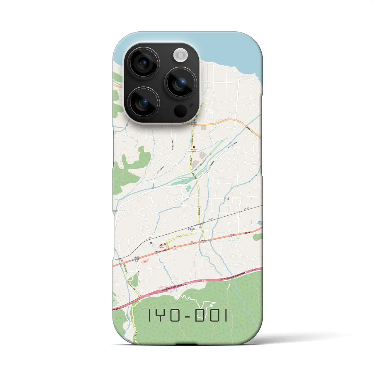 【伊予土居(愛媛県)】地図柄iPhoneケース(バックカバータイプ)