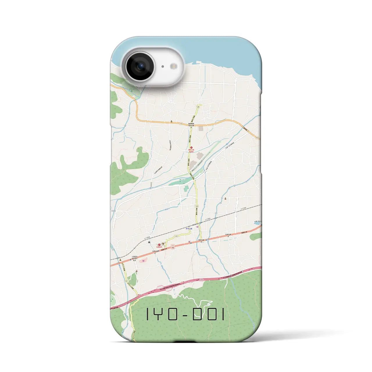 【伊予土居(愛媛県)】地図柄iPhoneケース(バックカバータイプ)