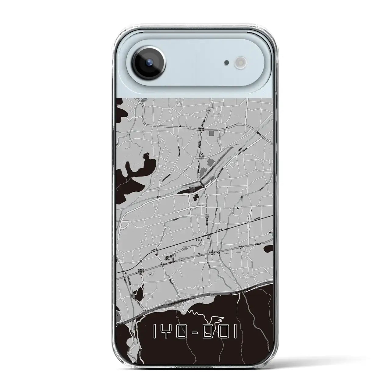 【伊予土居(愛媛県)】地図柄iPhoneケース(クリアタイプ)