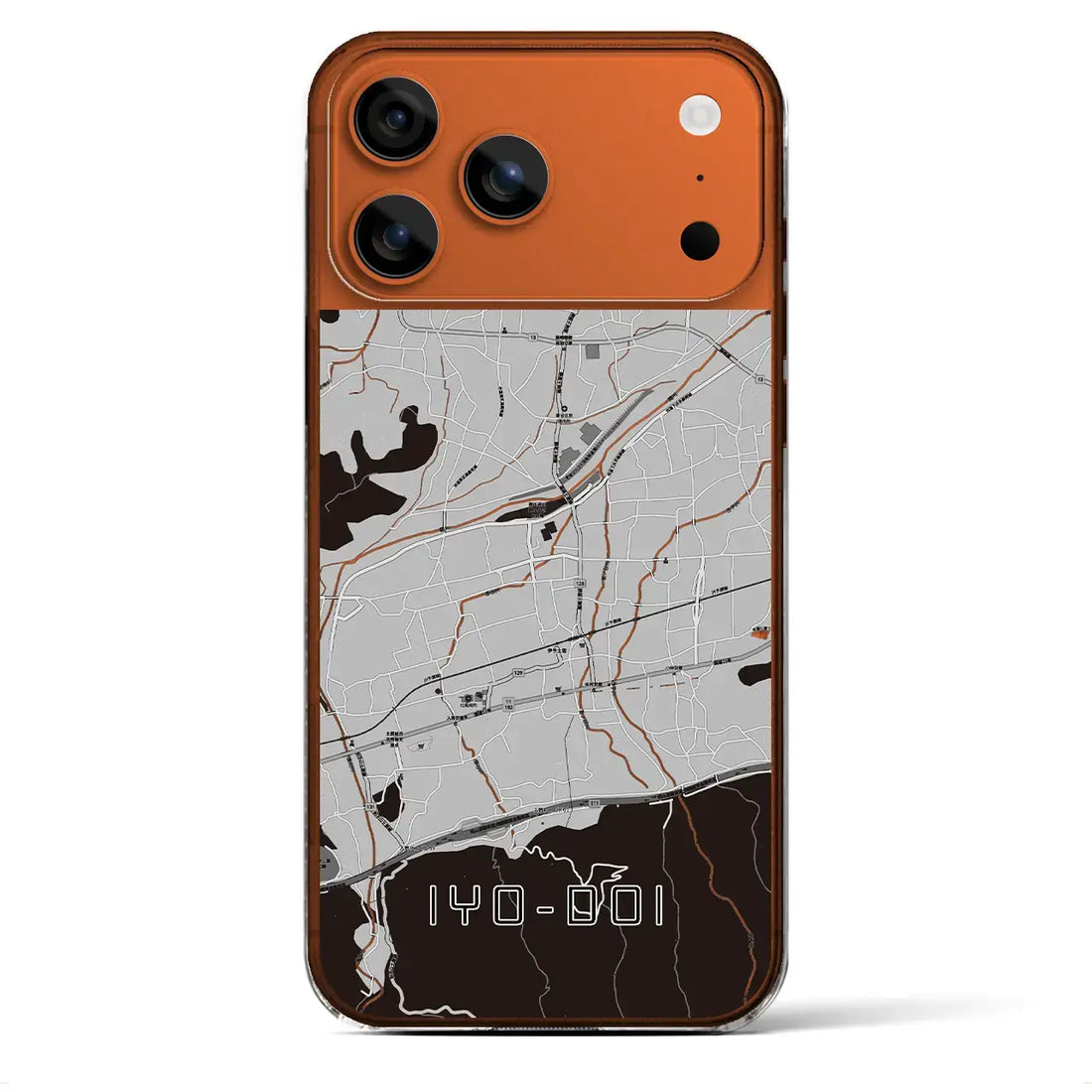 【伊予土居(愛媛県)】地図柄iPhoneケース(クリアタイプ)