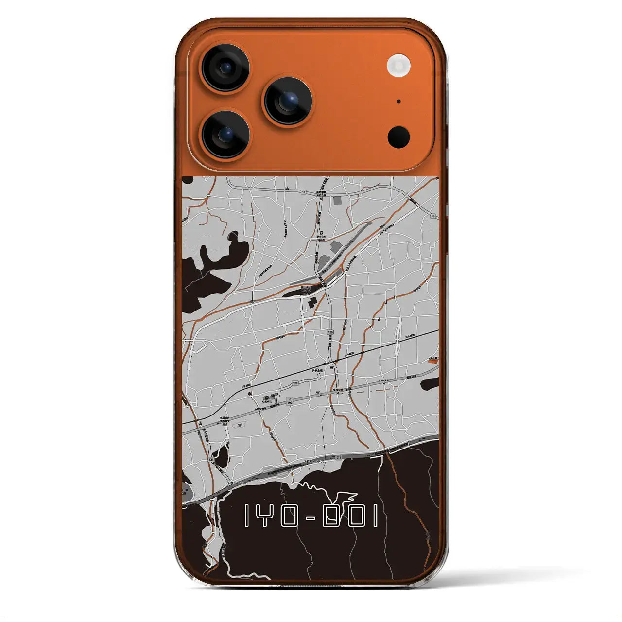 【伊予土居(愛媛県)】地図柄iPhoneケース(クリアタイプ)