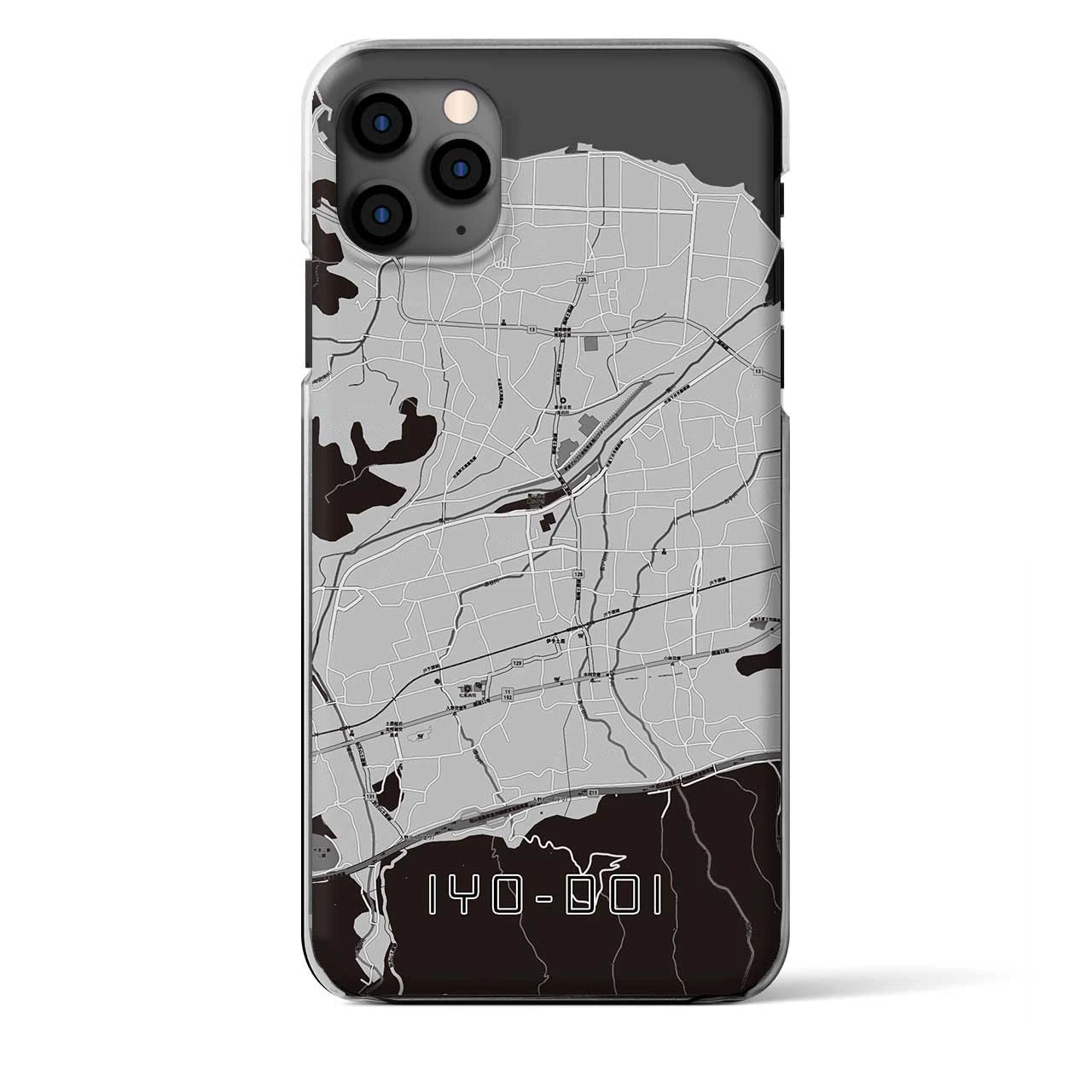 【伊予土居(愛媛県)】地図柄iPhoneケース(クリアタイプ)