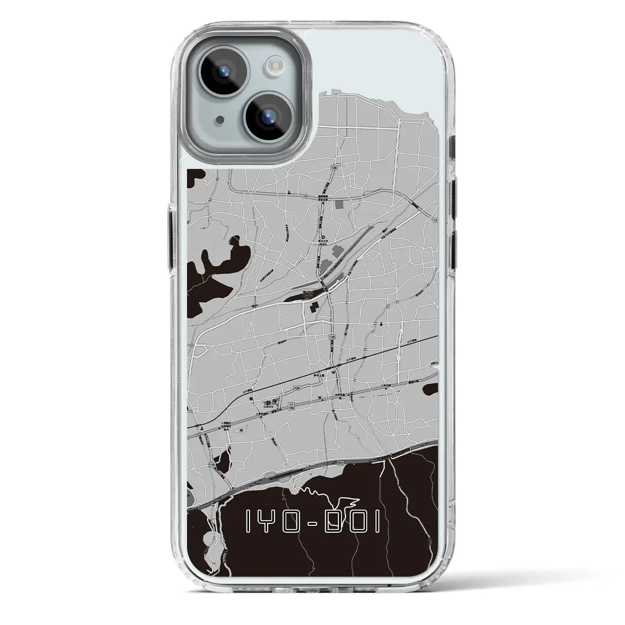 【伊予土居(愛媛県)】地図柄iPhoneケース(MagSafeタイプ)